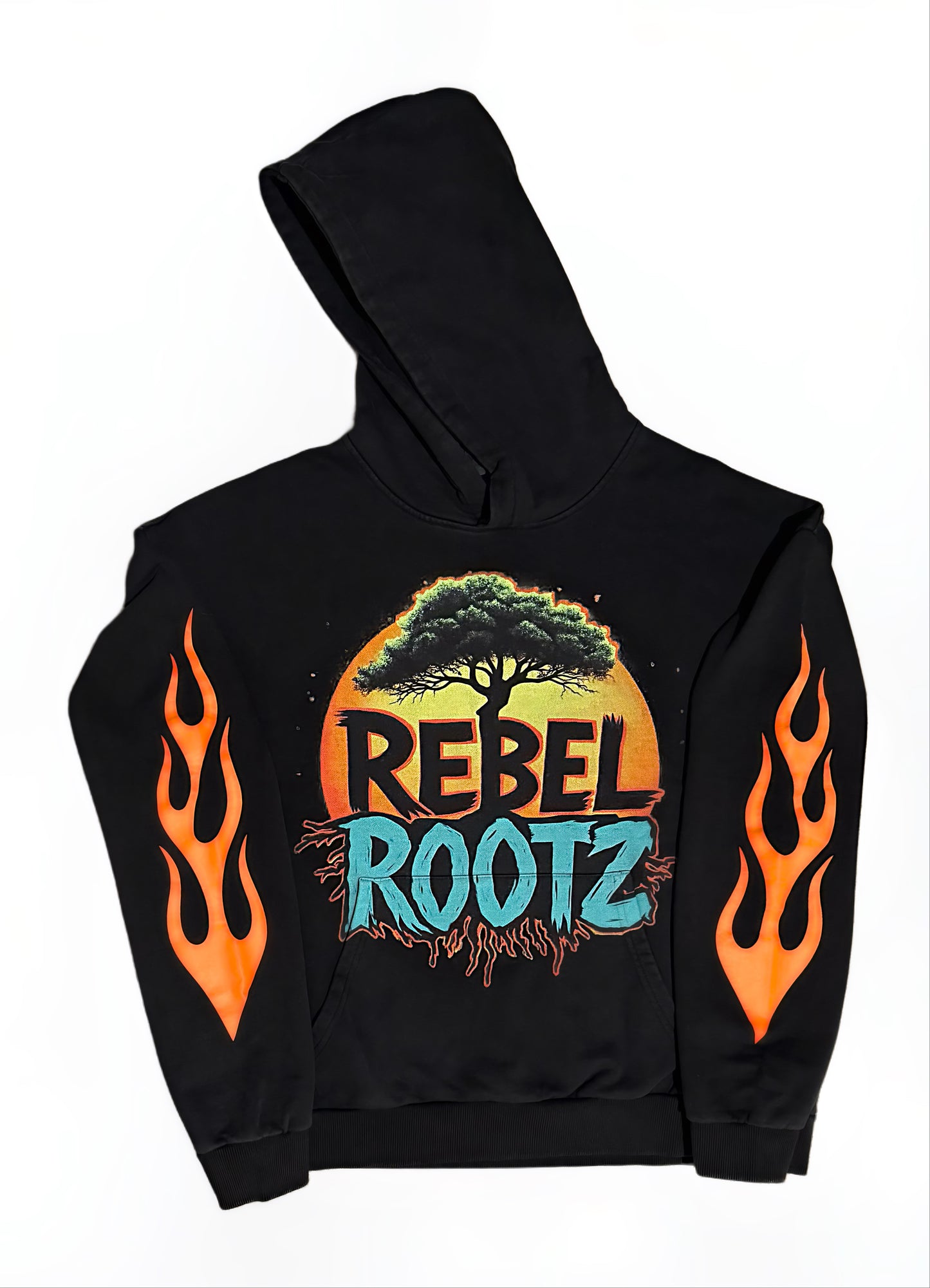 Rebel Rootz "Bend The Rules" Flame Hoodie