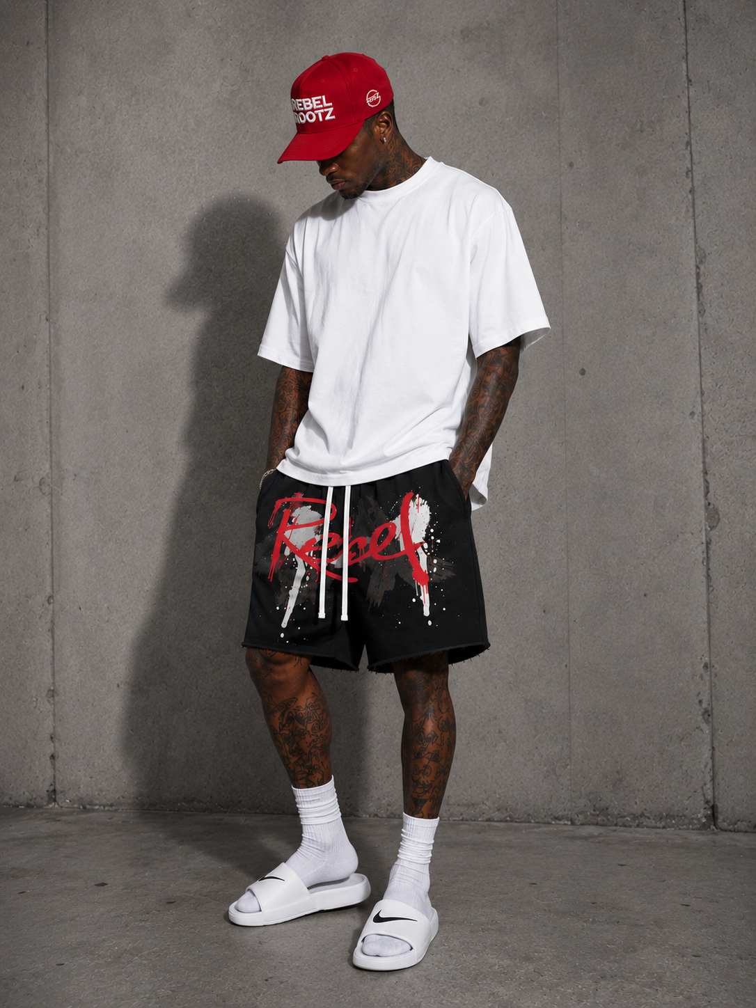 Rebel Graffiti Fleece Shorts